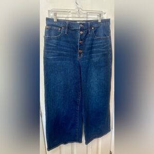 Madewell Wide Leg Crop Jeans with Button Fly